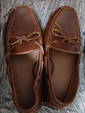 Cole Haan Brown Leather Slip-On Moccasin Loafers, Mens8.5